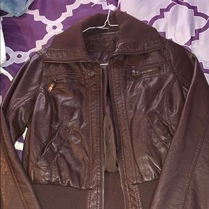 Brown JouJou Leather Jacket!!